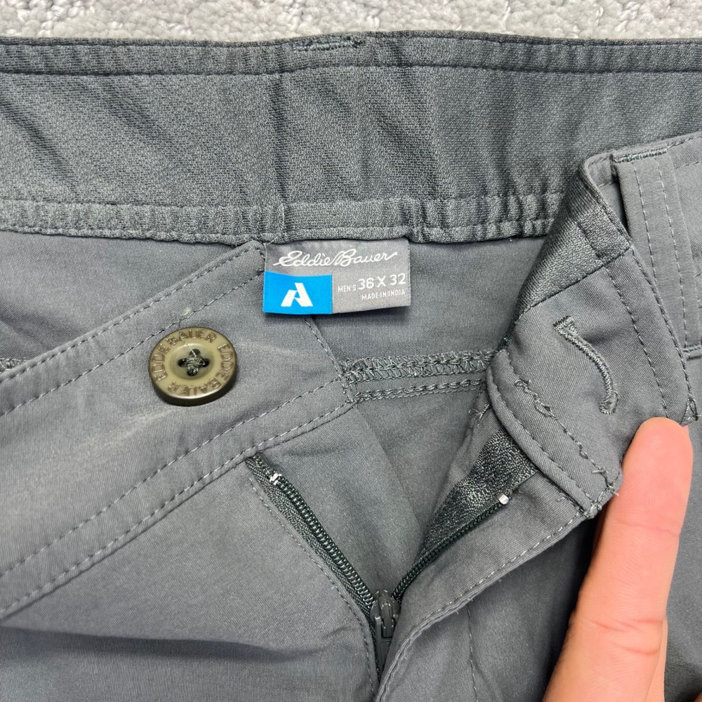 Eddie Bauer Pants Mens 36x27 Gray First Ascent Guide Pro Hiking Outdoor Cargo - Picture 7 of 16